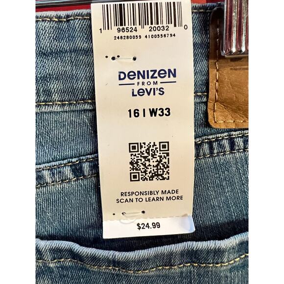 Denizen from Levi mid rise bermuda Jean shorts womens size 16 W33 NWT - Picture 3 of 5